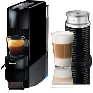 Breville Nespresso Essenza Mini Coffee Machine + Frother Piano Black